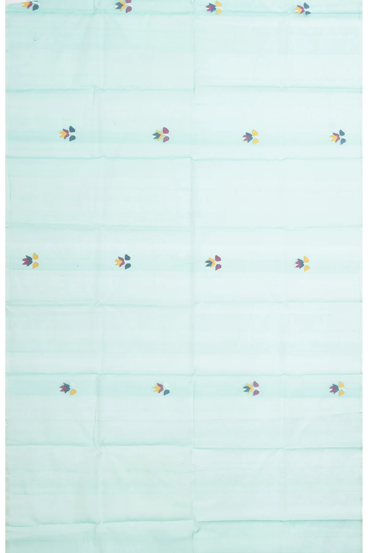 Sea Green Bengal Jamadani Saree - Image 4