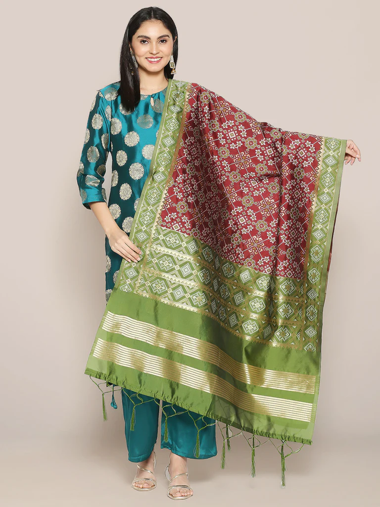 Banarasi Patola Silk Dupatta - Image 10