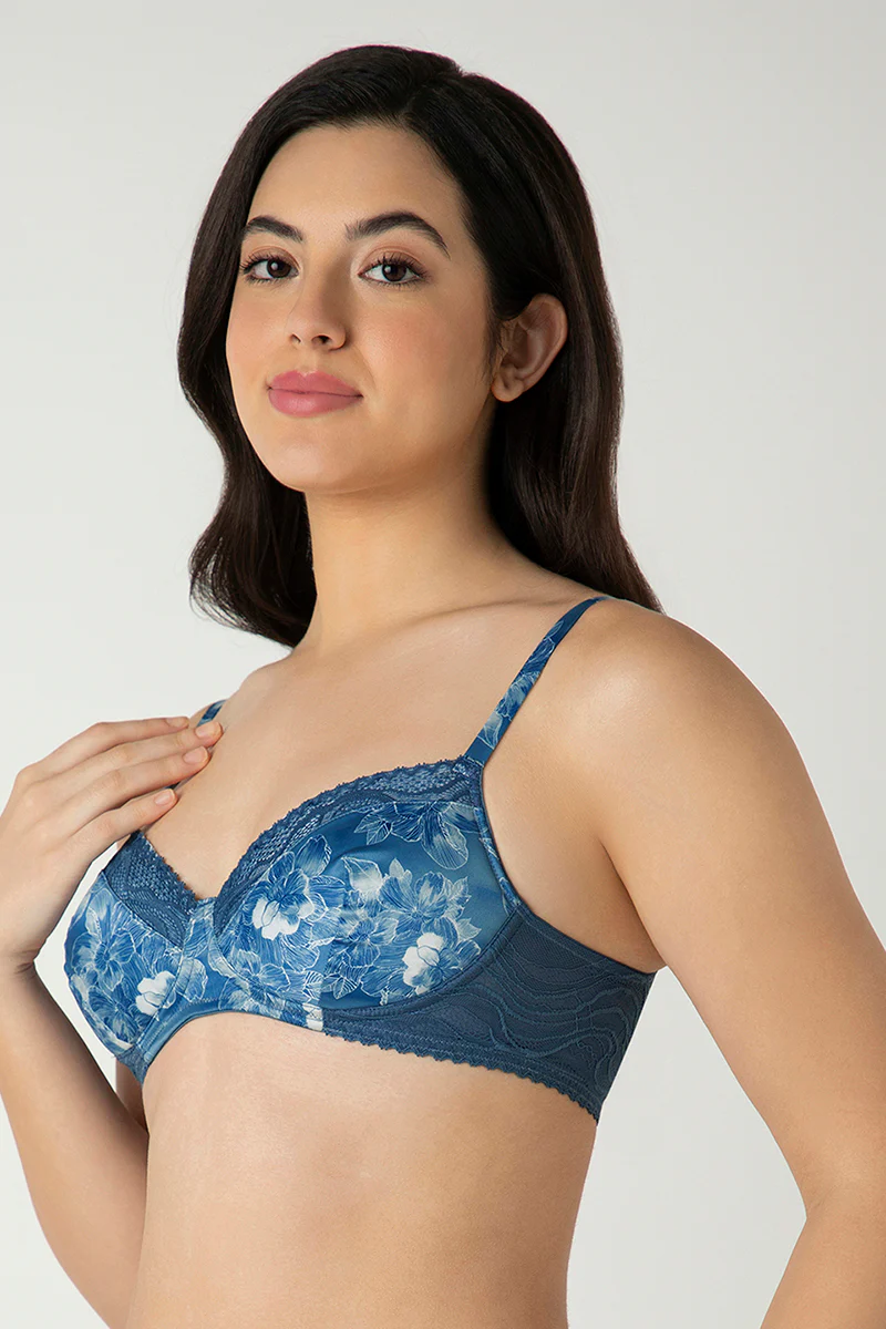 TULIP HARMONY PRINT Demure Padded Non-Wired Demi Bra - Image 2