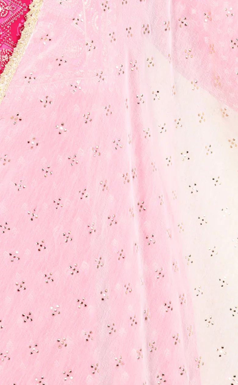 White Chiffon Printed Dupatta - Image 3