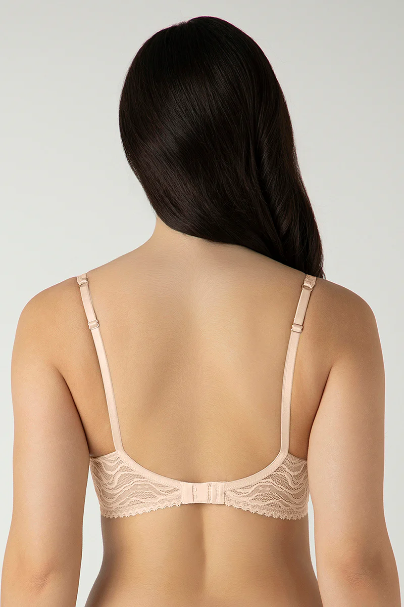 DELICATE BLOOM PRINT Demure Padded Non-Wired Demi Bra - Image 4