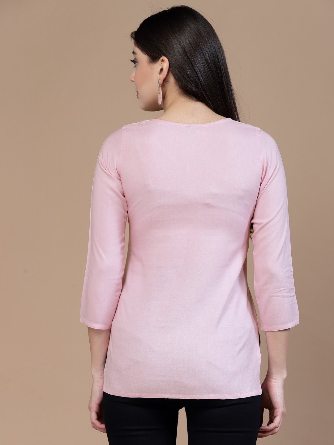 Falak Kashmiri Light Pink Kurti - Image 6