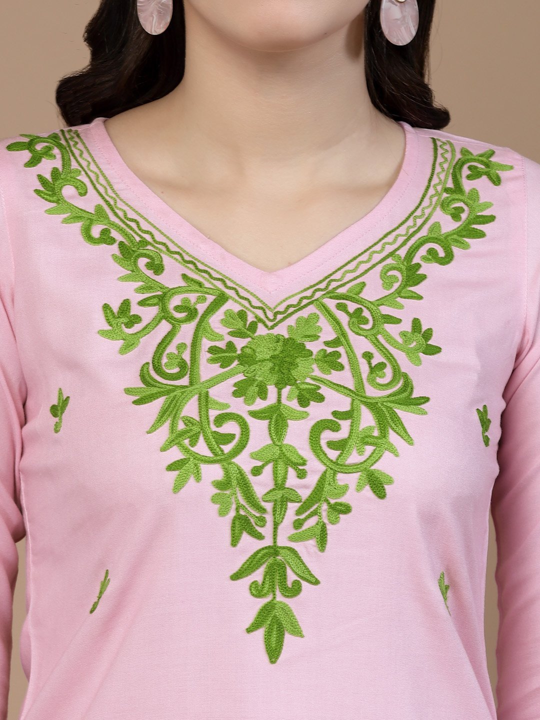 Falak Kashmiri Light Pink Kurti - Image 9