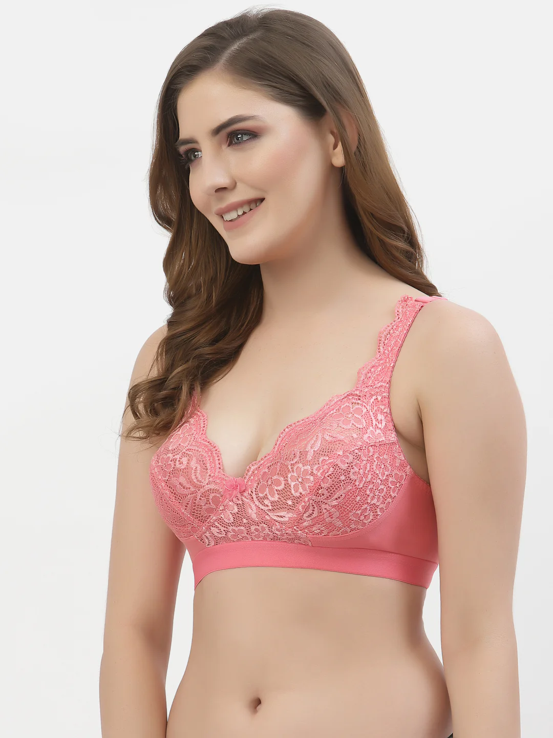 Full Coverage Women's Brida Lace Bra Non-Wired - Image 4