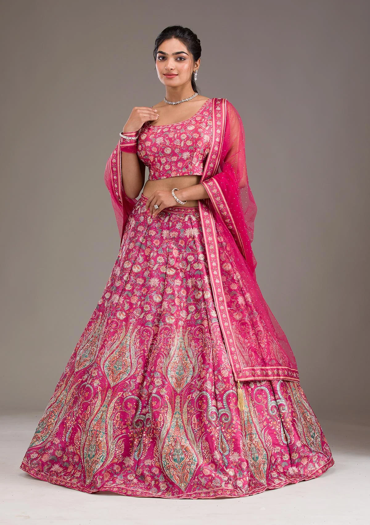 Zariwork Banarasi Readymade Lehenga - Image 14