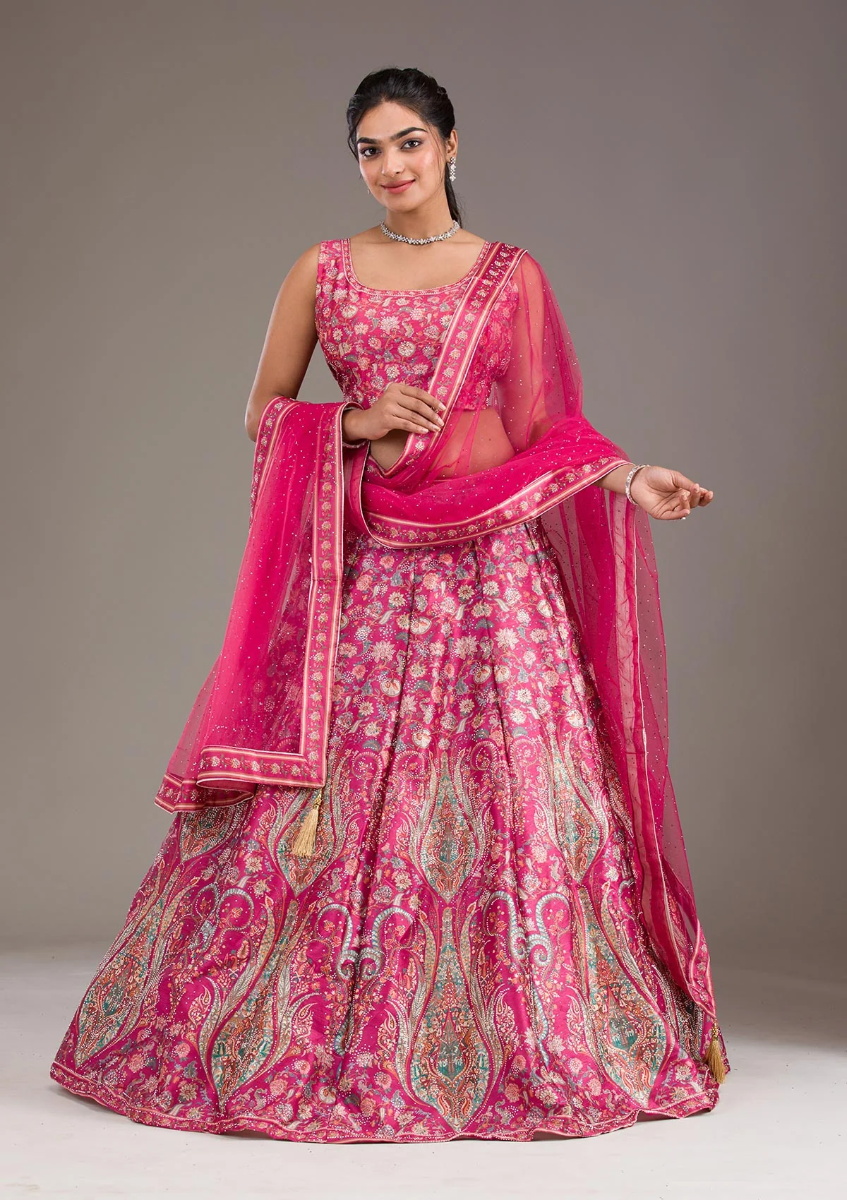 Zariwork Banarasi Readymade Lehenga - Image 15