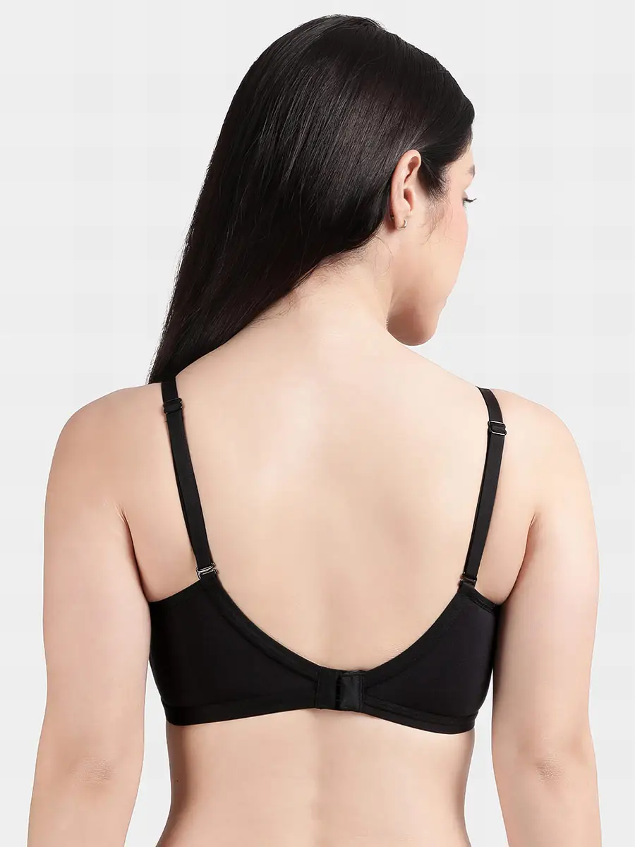 Susie Black Beauty Solid Full Coverage Moulded Everyday Bra - Image 4