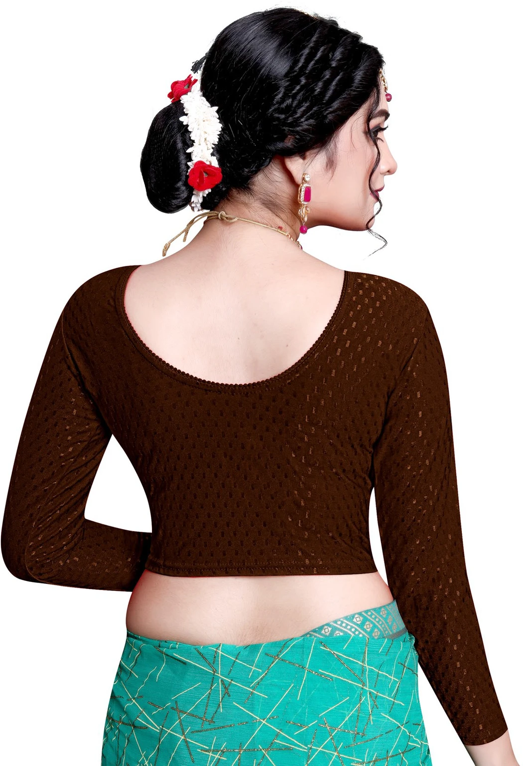 Full Sleeve Round Neck Women Blouse - Image 2